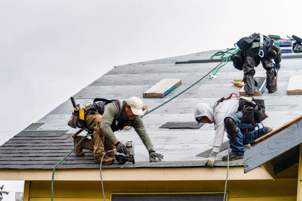 Professional Roofing technician working in Utica, IN
